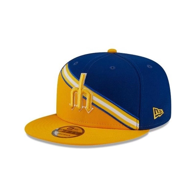 Yellow Seattle Mariners Hat - New Era MLB Color Cross 9FIFTY Snapback Caps USA6531802